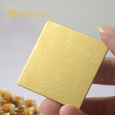 ASTM Gold Pvd Paslanmaz Çelik Sac, Kumlanmış Ss Dekoratif Levhalar
