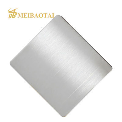 PVD kaplı 430 Grade Hairline Duvar panelleri ve dekorasyon için paslanmaz çelik levha 1219x2438mm