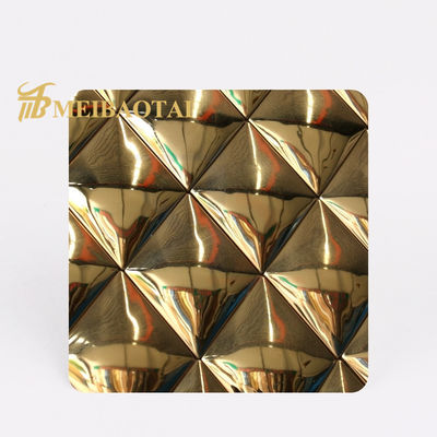 İyi fiyat SS304 201 Altın Ayna Kabartmalı Paslanmaz Çelik Renkli Sac Dekorasyon Duvar çevrimiçi