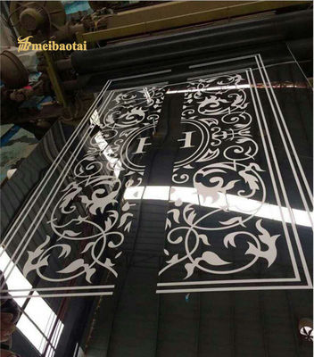 Çiçek kazınmış gümüş kaplı asansör paslanmaz çelik levha 1219x2438mm Boyut SS 304 levha