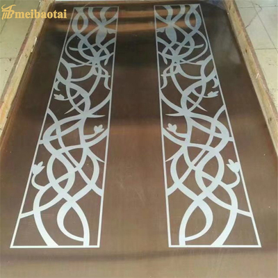 Asansör Dekoratif için 1500mm Genişlik Kazınmış Paslanmaz Çelik Sac