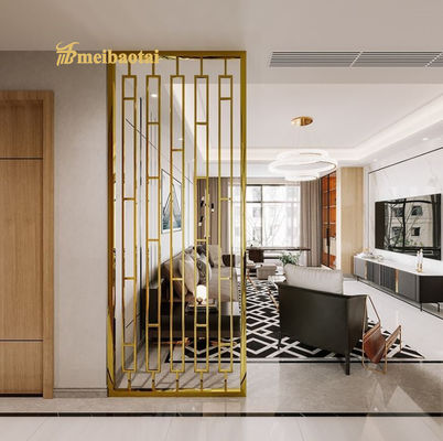 İyi fiyat Modern Alanlar İçin 30mm Kalınlığında ve Altın Saç Çizgisi Bitmiş 201 Paslanmaz Çelik Oda Bölücü çevrimiçi