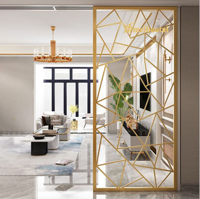 İyi fiyat Modern Yaşam Alanları için HV230 Sertliğinde Lazer Kesim PVD Kaplamalı Paslanmaz Çelik Oda Bölücü çevrimiçi