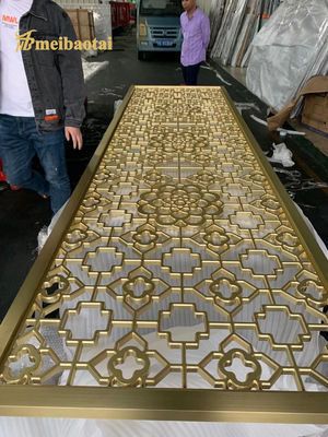 İyi fiyat Altın SS201 Çelik Çerçeve Oda Bölücü EN Standart PVD Kaplama çevrimiçi