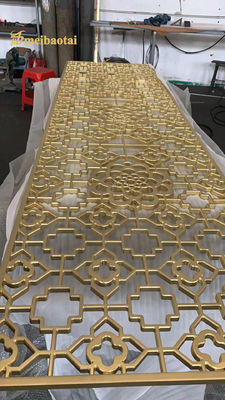 İyi fiyat Otel ve Ev için Özelleştirilmiş Boyutlu 30mm Kalınlık Lazer Kesim PVC Film Metal Oda Bölücü çevrimiçi