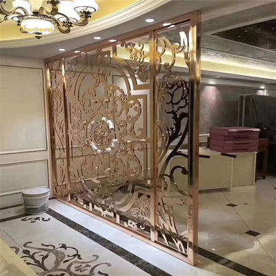 İyi fiyat CNC Kesim Alüminyum 8mm Kalınlık Rose Gold Metal Oda Bölücü Bölme çevrimiçi
