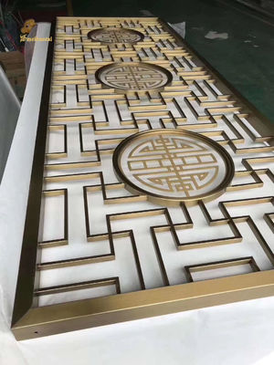 İyi fiyat Ss304 Paslanmaz Çelik Oda Bölücü Altın Renk Saç çizgisi Dekorasyon Duvar çevrimiçi