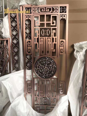 İyi fiyat Otel Tarzı Paslanmaz Çelik, Demir, Alüminyum Ekran Dekorasyonu Oda Bölücü çevrimiçi