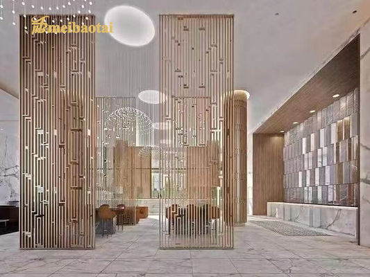 İyi fiyat Otel İçin Dekoratif Sanat Ekranı SS Metal Oda Bölücüler Bölmeleri Özelleştirme çevrimiçi