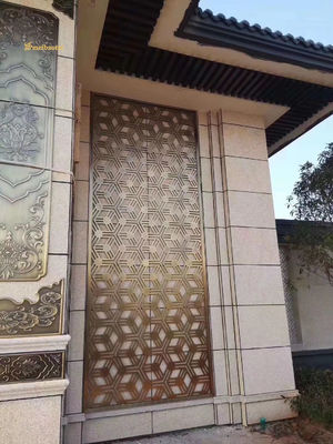 Özel Tasarım Rose Gold Kaplama 8mm Kalınlık Paslanmaz Çelik Oda Bölücü Dekoratif Ekran Bölme