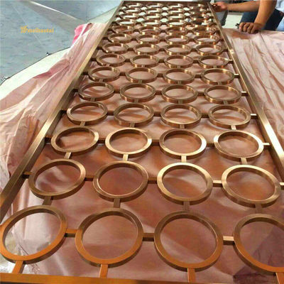 İyi fiyat 3048 mm Paslanmaz Çelik Oda Bölücü, HRB100 Dekoratif Metal Ekranlar Dışarıda çevrimiçi