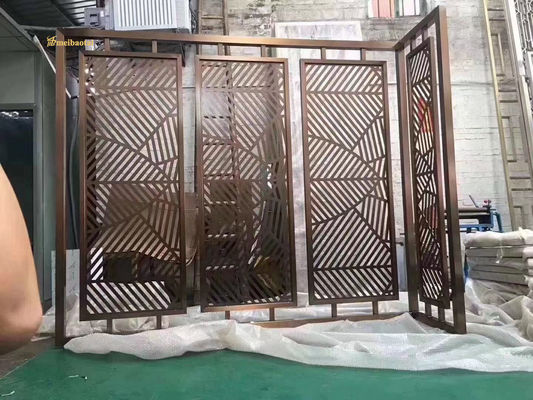 İyi fiyat Saç Çizgisi Kaplamalı 201 Paslanmaz Çelik Oda Bölücü, Özelleştirilmiş Boyut ve Lazer PVC Metal Duvar Bölme çevrimiçi