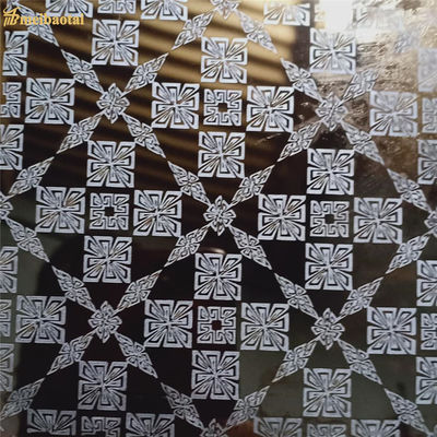 Asansör dekoratif paneli için 70 mikronluk PVC filmi ile 1219x3048mm'lik 201 sınıf kazınmış paslanmaz çelik levha