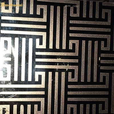 Asansör Kabin Dekorasyonu için Gümüş Ayna Kaplama Sınıfı 201 Kazınmış Paslanmaz Çelik Sac 1219x3048mm