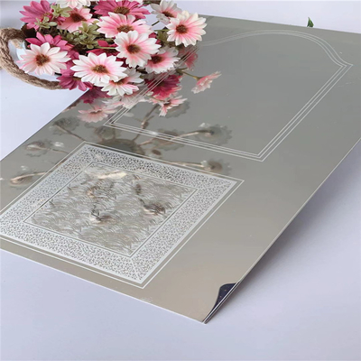 Asansör Dekoratif için Sınıf 304 Gümüş Kazınmış Paslanmaz Çelik Sac 0.95mm