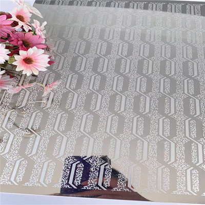 8K ayna gümüş kazınmış 304 paslanmaz metal levhası 0.95MM Thk