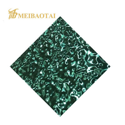 İyi fiyat Damgalı PVD Yeşil Su Dalgalanma Paslanmaz Çelik Sac Duvar Dekoratif çevrimiçi
