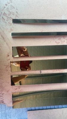 JIS Standard Altın Kaplama Paslanmaz Çelik Kenar Profili, 0.85mm Kalınlık, Karo Koruması İçin