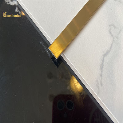 Matt Altın Dönüştürülmüş 304 Paslanmaz Çelik T Şekilli Plakası Köşe Metal Profili için GB Standartı