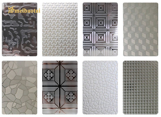 İyi fiyat SS201 304 0.8mm Paslanmaz Çelik Kabartmalı Sac Dekorasyon Duvar Plakası çevrimiçi