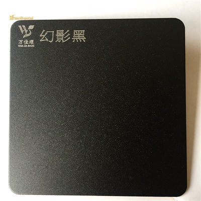 Kum püskürtülmüş Siyah 0.55mm Kalınlık 304 Paslanmaz Çelik Dekoratif SS Levha Düz Şekilli