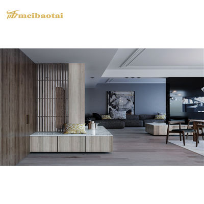 İyi fiyat İmitasyon Ahşap Tahıl Paslanmaz Laminat Levhalar Duvar Kenarını Süslemek 1000mm Genişlik çevrimiçi